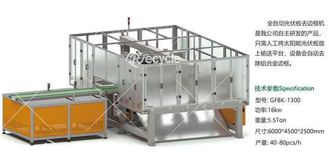 光伏板去邊框機